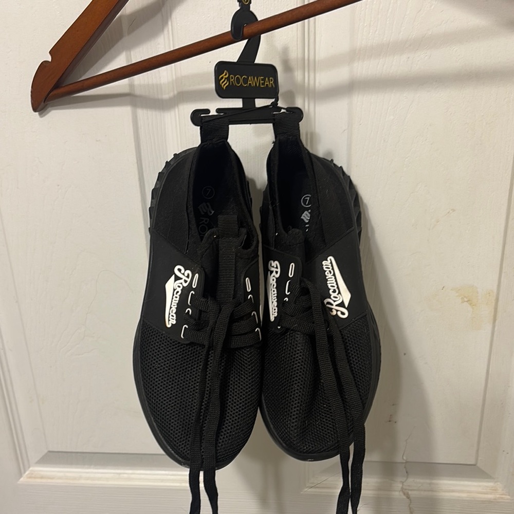 Rocawear Black Sneakers Slip-On Style with Drawstring Laces